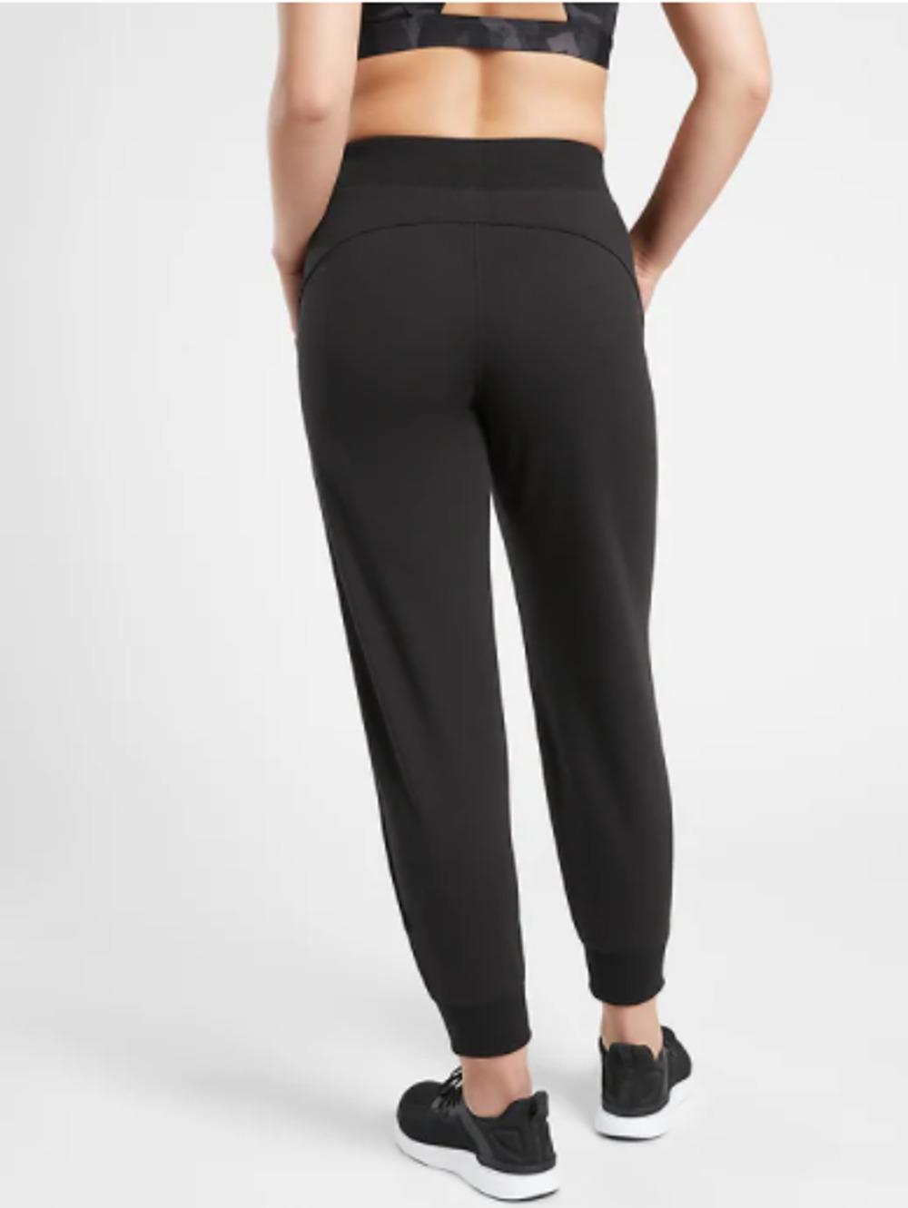 Athleta L black Triumph Jogger legging comfortable warm cozy sweat pant lounge
